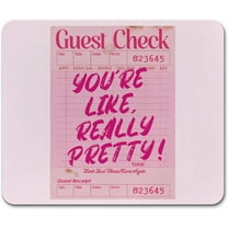 Pink Mouse Pad, Coquette Square Mouse Pads for Desk, You''re Like Really Pretty Girly Mouse Pad, Girly Desk Accessories, Pink Office Supplies and Accessories, 9×8 in