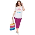 thumbnail image 4 of Woman Within Plus Size Two-Piece V-Neck Tunic & Capri Set, 4 of 4