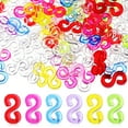 thumbnail image 1 of Miangastore Assorted Color Plastic S Clips for Rubber Band Bracelets Kit Easy to Use for Connecting 40 Bags, 1 of 8