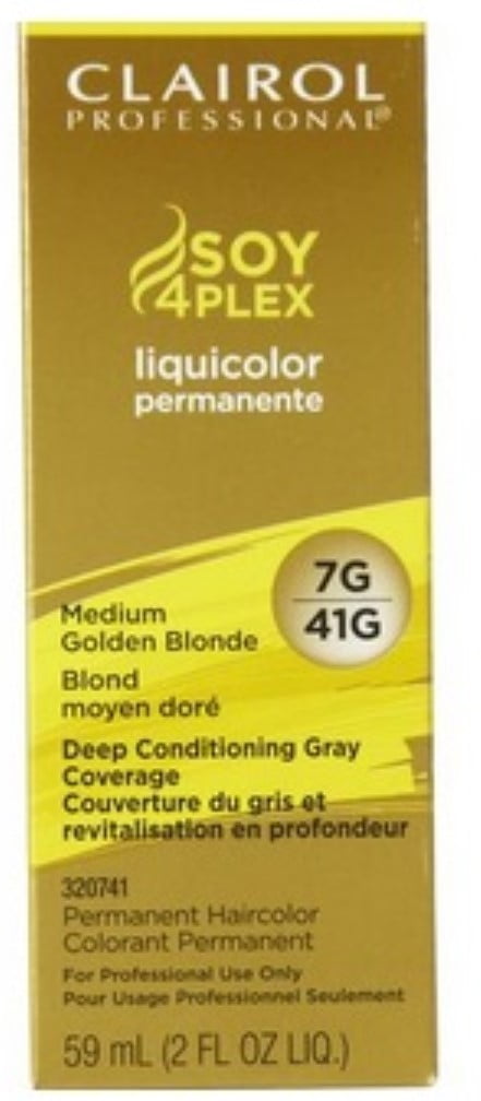 Clairol Professional Soy4plex Liquicolor Permanent Hair Color, Medium Golden Blonde 7G/41G