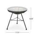 thumbnail image 5 of Polyethylene Wicker 2-Person Outdoor Seating Set With Mesh Detailing For Patio Deck And Poolside Use, 5 of 9