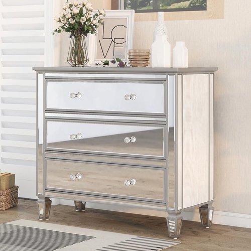 Silver Storage Chest With Legs Dandk Organizer