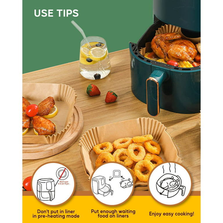  Air Fryer Disposable Paper Liner - 6.3 Inch Square Non
