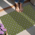 thumbnail image 4 of Green White Checkerboard Green Pattern Indoor Door Mat 20”x32", Washable Non-Slip Decorative Rug for Entrance, Kitchen, Bathroom, 4 of 6