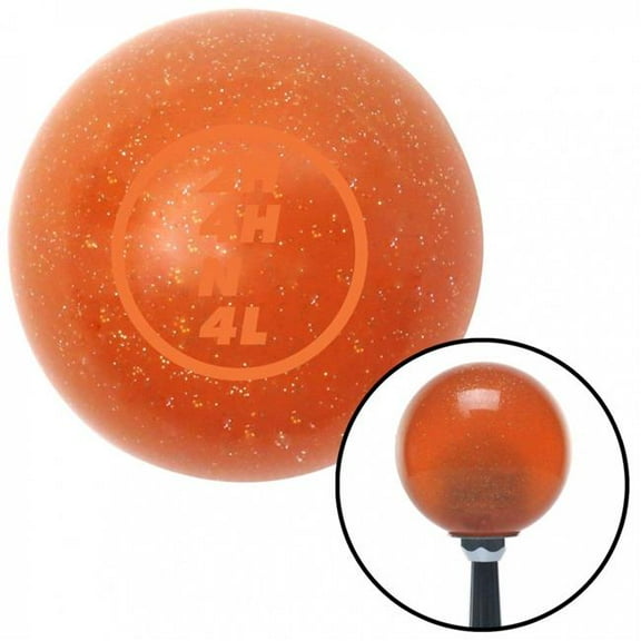 American Shifter 35978 Orange Transfer Case No.8 Orange Metal Flake Shift Knob with M16 x 1.5 Insert Shifter