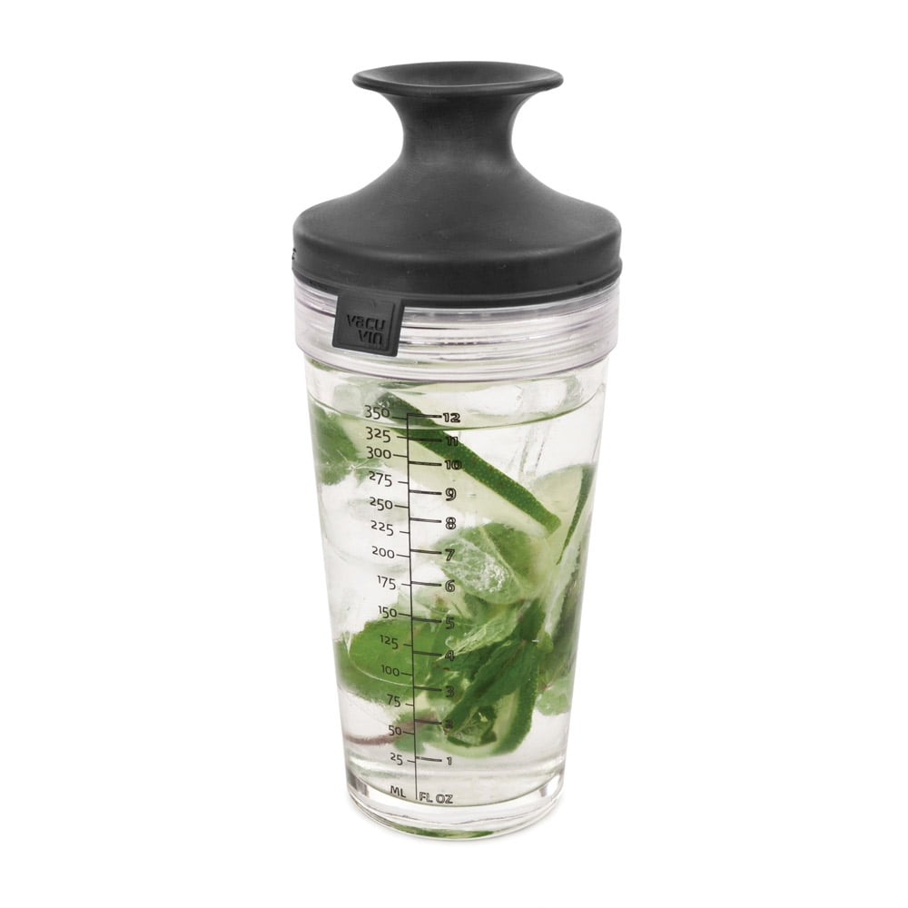 Vacu Vin Glass Cocktail Shaker with Sealing Silicone Lid 12 oz