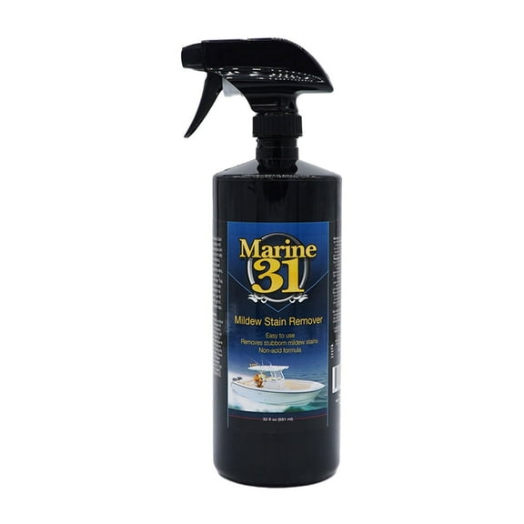 Marine 31 Mildew Stain Remover & Cleaner - Marine & Boat, Home & Patio, Bathroom & Shower Cleaner, 32oz.