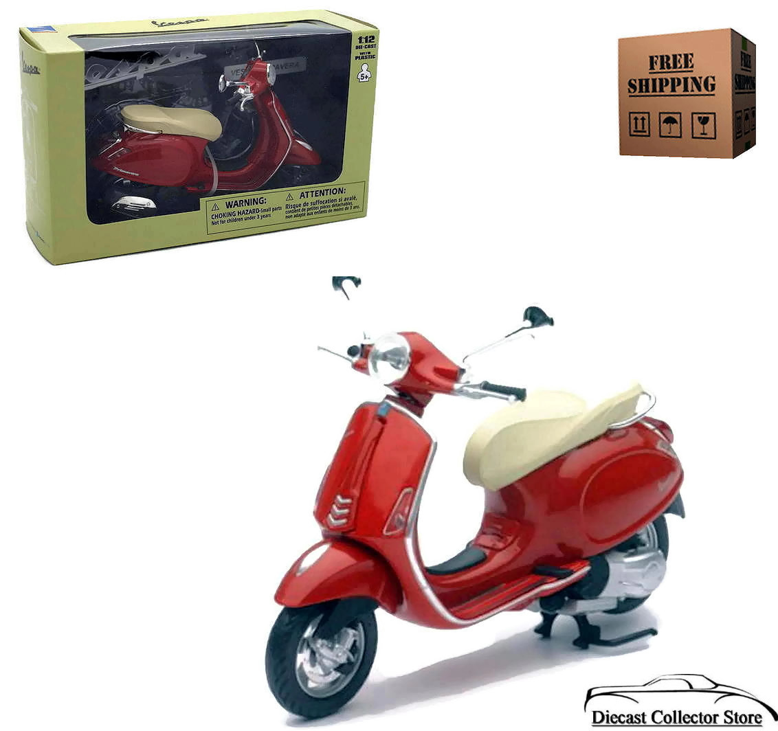 VESPA Primavera Scooter NEWRAY Diecast 112 Scale Red FREE SHIPPING