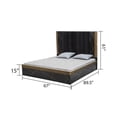 thumbnail image 5 of Allure Modern Style Queen Bed Made with Wood in Black/Gold, 5 of 8