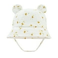 thumbnail image 2 of Toddler Hats Infant Bunny Ear Solid Fisherman Hat Sun Cap Breathable Orange One Size, 2 of 3
