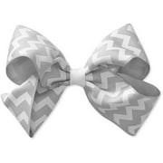 1pc Gry/wht Chevron Bow