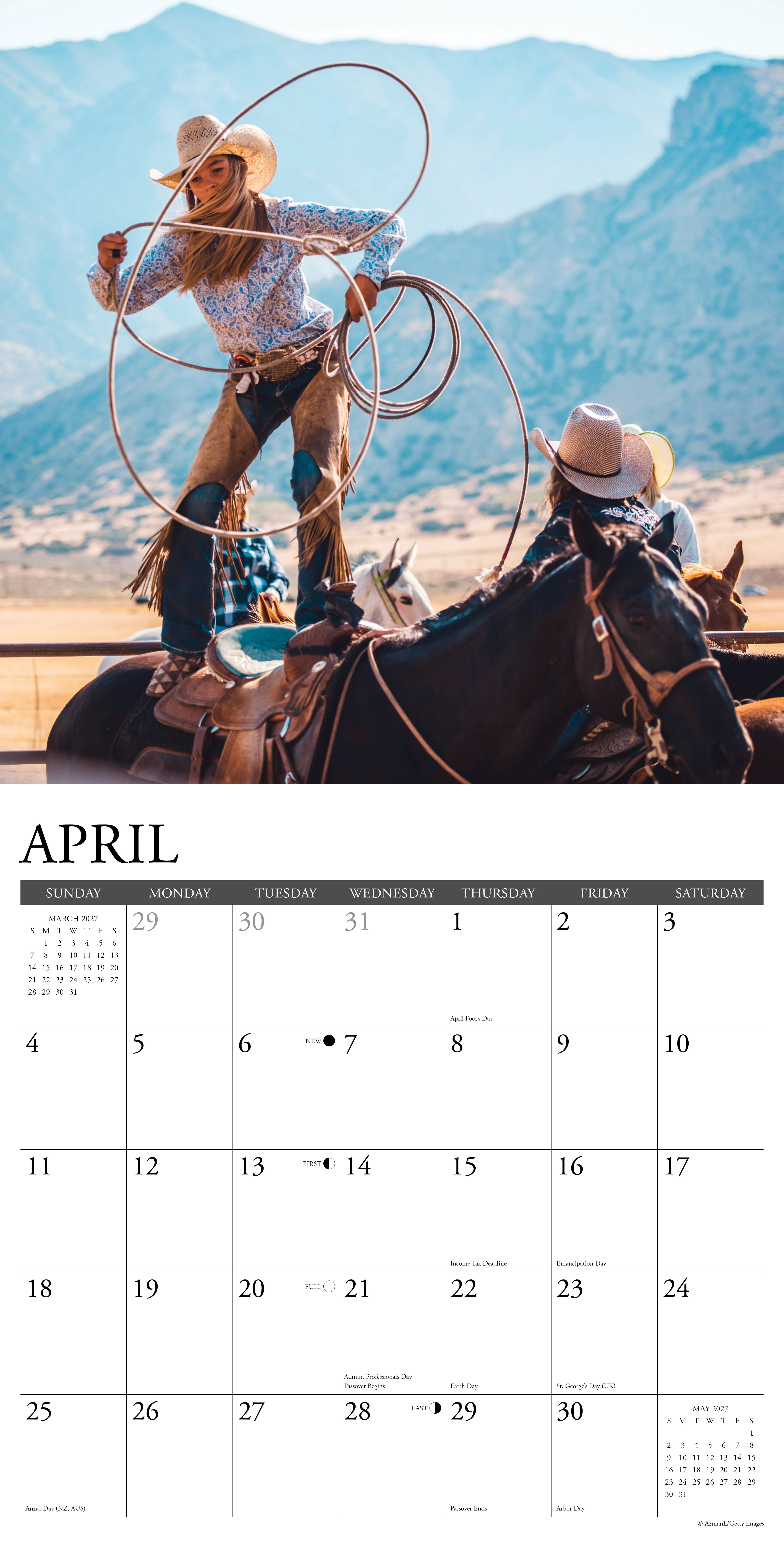 Willow Creek Press, Cowgirls 2027 Wall Calendar