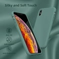 thumbnail image 4 of Compatible with iPhone Xs Max Case 6.5 Inch, Full Body Liquid Silicone Gel Rubber Drop Protection Bumper Cover with Microfiber Lining Shockproof Protective Phone Case, Midnight Green, 4 of 14