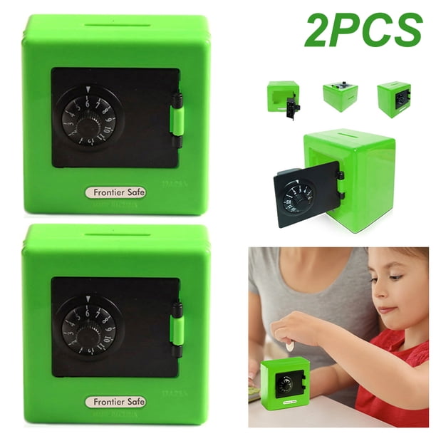 JShteea Cajas Dinero Cerradura Combinación Caja Almacenamiento Ahorro Monedas Caja Efectivo (Verde)