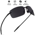 thumbnail image 5 of Rimless TR90 Mens Sunglasses Lightweight UV400 TAC Lens Driving Fishing Everyday Wear Comfortable All Day Wear, 5 of 5