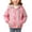 Pink1, variant on Girls Jackets with Pockets, Windproof Hooded Star Zipper Spring Fall Outerwaer Pink Size 5 T