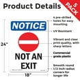 thumbnail image 2 of Not An Exit OSHA Notice Rigid Plastic Sign 24 Inch x 18 Inch - 5 Pack, 2 of 8