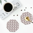 thumbnail image 4 of Naloa Cute Baseball Leather Coasters for Drinks, Durable Drink Coasters 4 Set for Tabletop Protection, Luxurious Home Décor and Housewarming Gift ( {designName})Octagon, 4 of 6