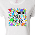 thumbnail image 4 of Inktastic 100 Days of School Colorful Stars Women's T-Shirt, 4 of 5