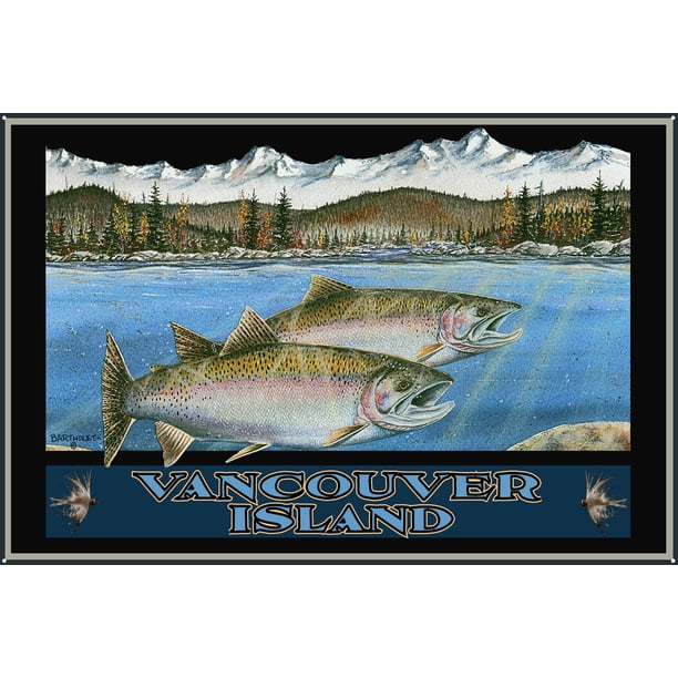 Vancouver Island Canada Salmon Metal Art Print by Dave Bartholet (24" x
