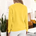 thumbnail image 2 of Felirenzacia Women's Lemon Yellow Fleece Lined Sweatshirt, Classic Basic Layered Undershirt, Sherpa Fleece Fuzzy Tops, Size: S-3XL, 2 of 5
