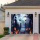 thumbnail image 2 of Panel De Puerta De Garaje W Horror Night Para Halloween, Fie, 2 of 4
