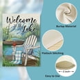 thumbnail image 3 of Welcome To The Lake Adirondack Chair Decorative Garden Flag, Spring Summer Lakehouse Boat Yard Outside Decorations, Seasonal Burlap Outdoor Small Home Decor Double Sided 12 x 18, 3 of 6