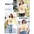 thumbnail image 3 of XCHQRTI It's Fine Womens Graphic Shirt Inspirational Plus Size Tees Everything is Fine Short Sleeve Summer Casual Tops, 3 of 7