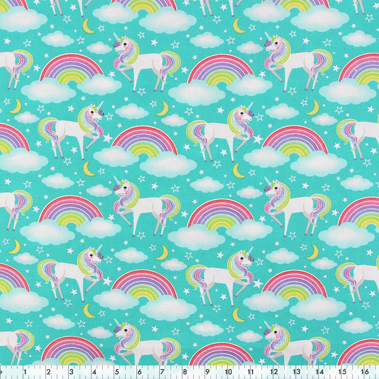 Fabric Creations Multi Unicorn Cotton Fabric by the Metre 107 cm (42")