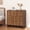 wave 3 dress-Brown, variant on Weselon 3-Drawer Farmhouse Dresser with Waveform, Fully Assembled Nightstand Wooden Finish for Boho, Mid-century, Rustic Style,Oak