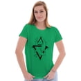 thumbnail image 4 of Triangle Dolphin Symbol Spirit Animal Womens Slim Fit Graphic Tee Brisco Brands M, 4 of 5
