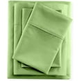 thumbnail image 5 of Linen Sheets 800 Thread Count Wrinkle-Resistant 16" Extra Deep Pocket Hotel Luxury Cotton 6-Piece Sateen Bedsheet Set- Sage Solid, Full Size, 5 of 7
