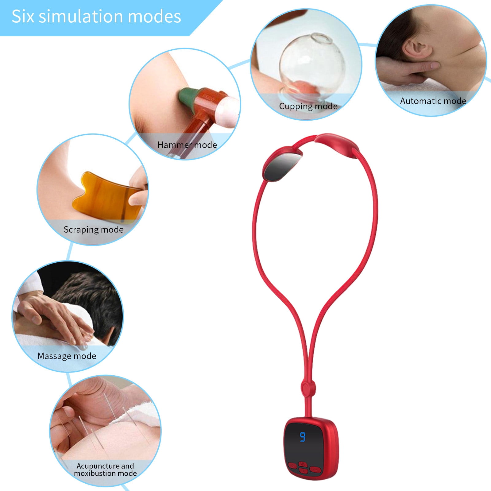 Xheghe Portable Cervical Neck Massager with Adjustable Heat & Modes - Ergonomic Shiatsu Relief for Home/Office, Ideal Gift for Moms and Professionals