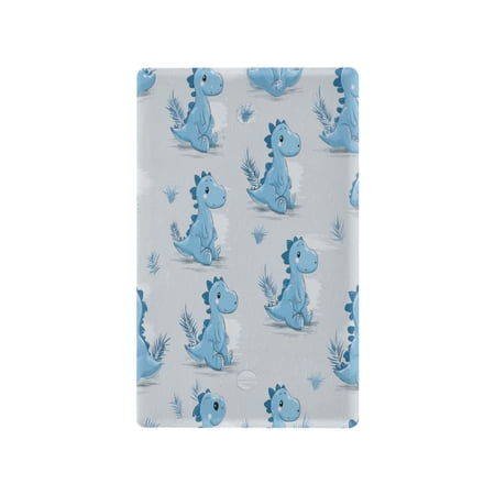 Light Switch Cover Switch Plate Outlet Cover Plug Cover for Electrical Unused Outlet Cover Cartoon Blue Dinosaurs
