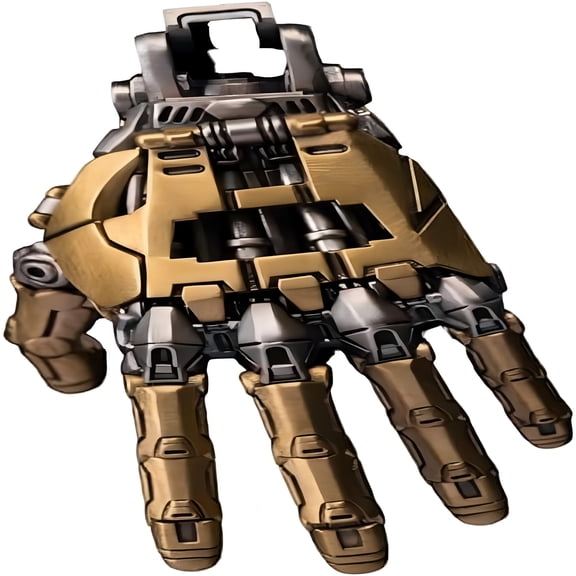 DESIGNICE Mechanical Bionic Hand Pendant, Movable Finger Joints Robot Hand Charm Jewelry, Steampunk Necklace Pendant, Cool Steampunk Mechanical Bionic Hands Necklaces Jewelry Gift for Men Women