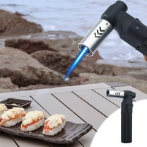 Rechargeable Butane Torch Lighter, Slim Refillable Butane Lighter, Adjustable Flame Windproof Metal Jet Torch For Outdoor BBQ Kitchen, Portable Multipurpose Hand Lighter