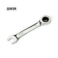 thumbnail image 1 of MYG 1Pcs 8-19mm 72 Tooth Short Handle Ratchet Socket Wrench Spanner Auto Repair Tool, 1 of 9