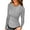 05 Gris Clair, variante sur Anygrew T-Shirt à Manches Longues pour Femmes, Décontracté, Basique, Ajusté, en Tricot Côtelé