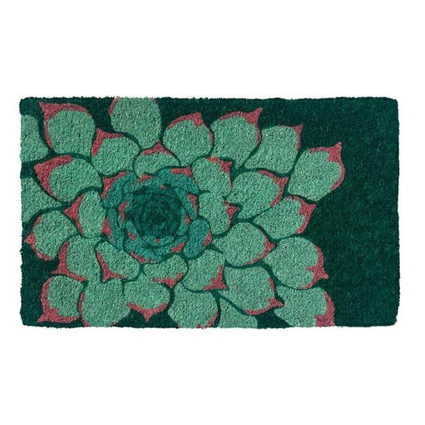 Succulent Hand Woven Coconut Fiber Doormat