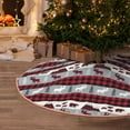 thumbnail image 4 of Salouo Buffalo Plaid Forest Christmas Tree Skirt 36" Farmhouse Christmas Decorations Snowman Xmas Tree Skirt Tree Mat for Holiday Party Decor, 4 of 8