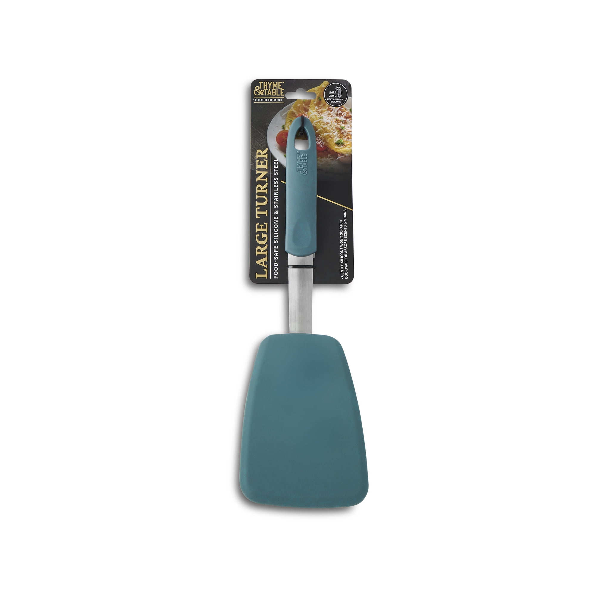 Thyme & Table Food-Safe Silicone Large Turner, Green