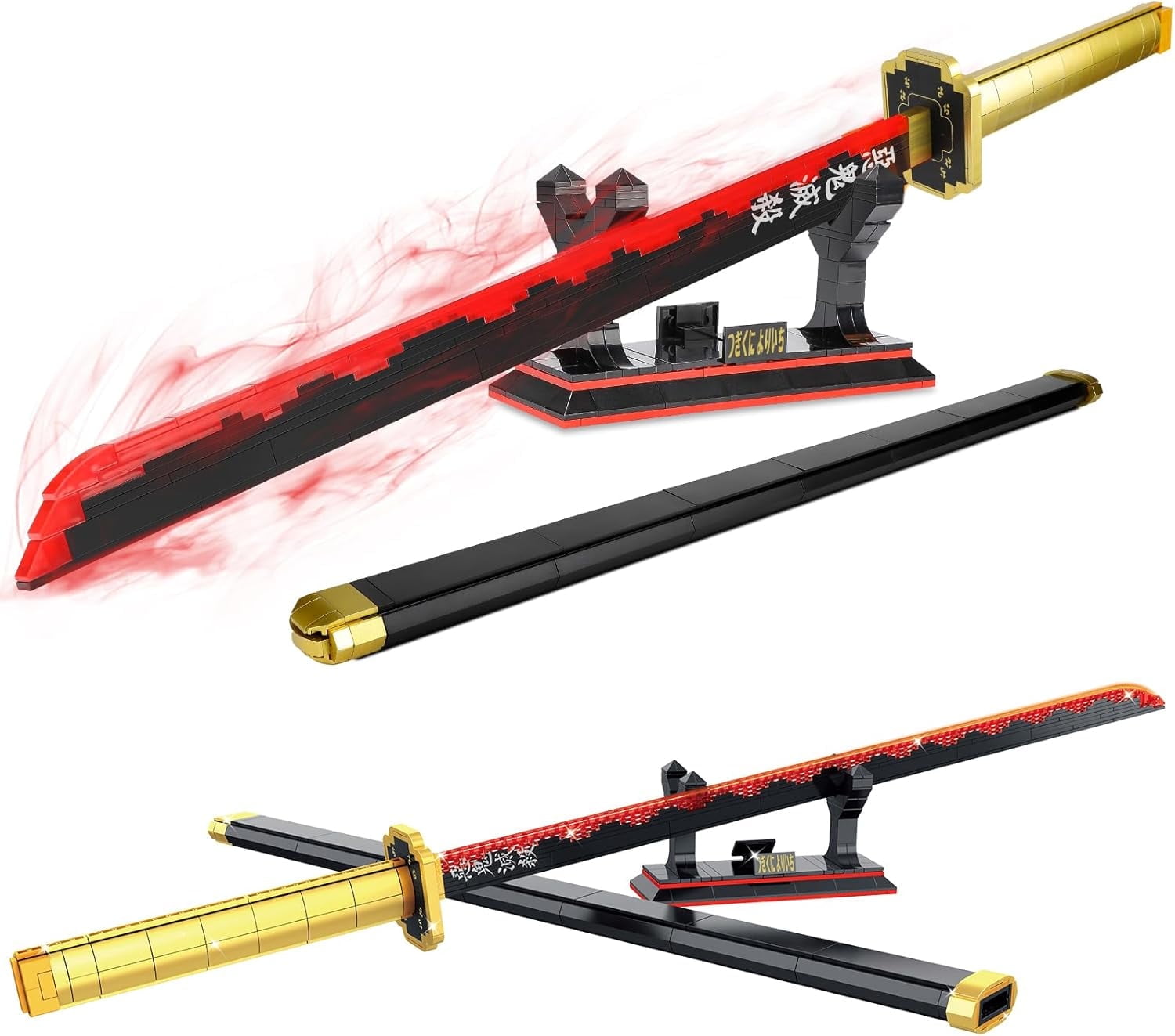 FÉENOENN Katana Deon Slayer Giyu - Zwaard bouwspel, 695-delig