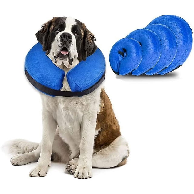 Collar inflable ZHAOCHENG para perros, uso posquirúrgico, collar de recuperación, tipo cono suave, XL 45X44CM