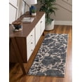 thumbnail image 3 of Unique Loom Oasis Collection Area Rug - Breeze (2' x 6' Runner Gray/Ivory), 3 of 9