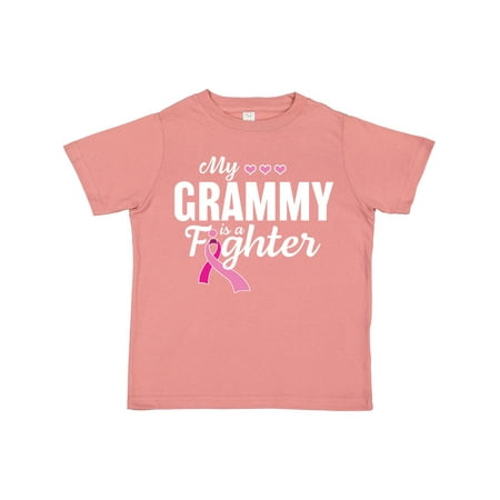 

Inktastic Breast Cancer Awareness My Grammy is a Fighter Gift Toddler Boy or Toddler Girl T-Shirt