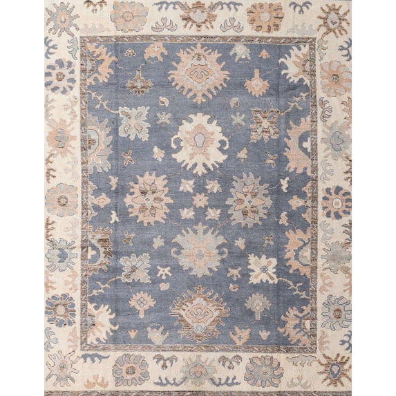 Ahgly Company Indoor Rectangle Abstract Gray Oriental Area Rugs, 5' x 7'