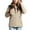 Khaki, variant on Women 3 Area Heating Jackets Soild Color With Detachable Hat Velvet USB Charging Heating Jackets Windproof And Hiking Coat