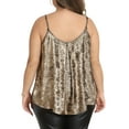 thumbnail image 3 of Agnes Orinda Women's Plus Size Sequin Tops Sparkly Spaghetti Strap Pleated Party Shirt Club Glitter Cami 3X Gold, 3 of 6