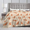 thumbnail image 5 of Fox Soft Blanket All Season Fuzzy Throw Warm Lightweight Blanket Fleece Throws Flannel Blankets for Bed Sofa Couch Travel Home Living Room Decor 50"X60", 5 of 6