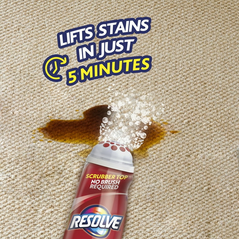  Resolve Carpet Spot and Stain Scrubber, Removes the Toughest  Set-In Stains, Scrubber Top, No Brush Required, 6.7 Fl Oz​ (Pack of 3) :  Health & Household